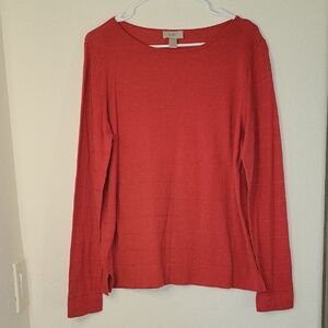 LOFT Outlet Sweater Top, Red, L, EUC